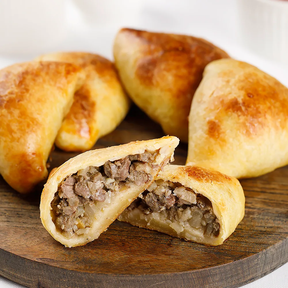 Самсы с мясом из песочного теста